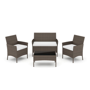 Gartenset Rattan MOLDE braun/beige