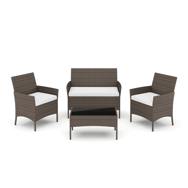 Gartenset Rattan MOLDE braun/beige