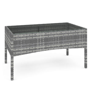 Gartenset Rattan MOLDE grau/beige