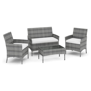 Gartenset Rattan MOLDE grau/beige