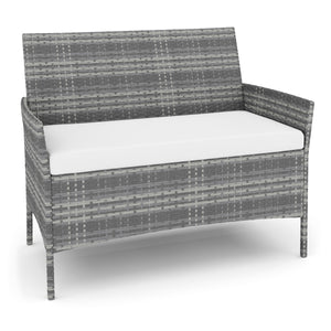 Gartenset Rattan MOLDE grau/beige