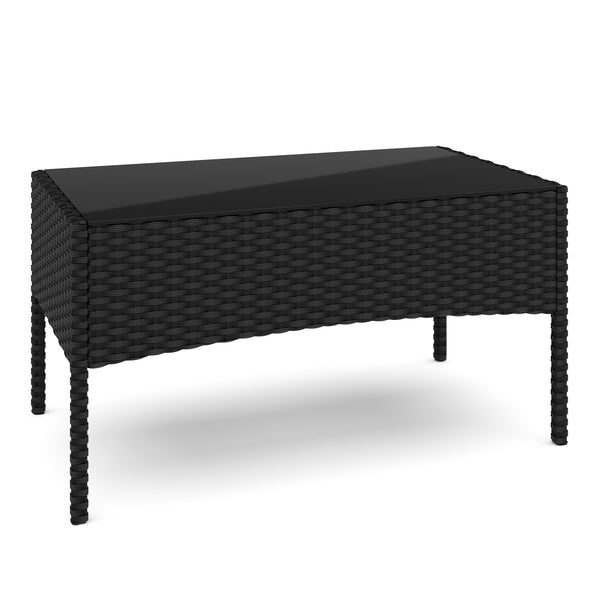 Gartenset Rattan MOLDE schwarz/beige