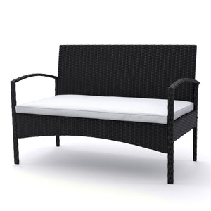 Gartenset CATANIA Rattan schwarz