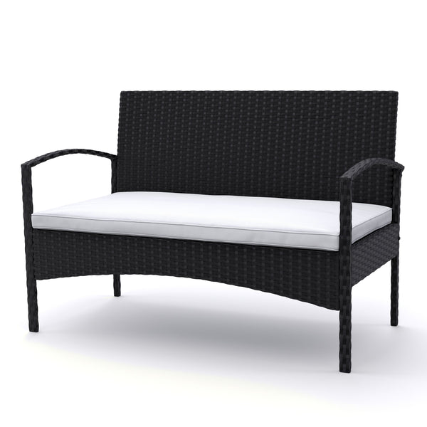 Gartenset CATANIA Rattan schwarz