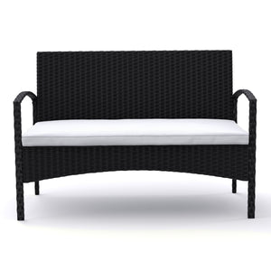 Gartenset CATANIA Rattan schwarz