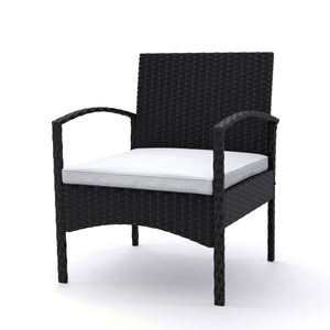 Gartenset CATANIA Rattan schwarz