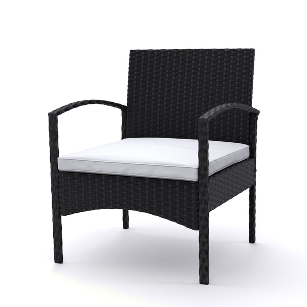 Gartenset CATANIA Rattan schwarz