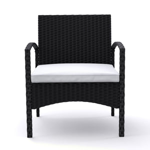 Gartenset CATANIA Rattan schwarz