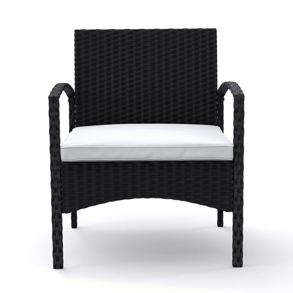Gartenset CATANIA Rattan schwarz