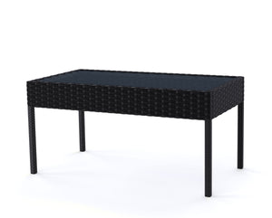Gartenset CATANIA Rattan schwarz