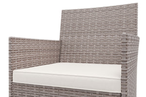 Gartenset Rattan MALIA hellbraun/weiss