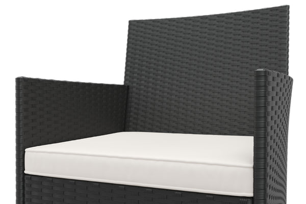Gartenset MALIA Rattan schwarz