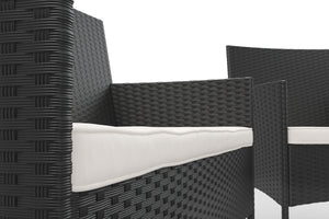 Gartenset MALIA Rattan schwarz