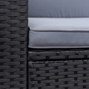 Rattanlounge Set SALERNO anthrazit