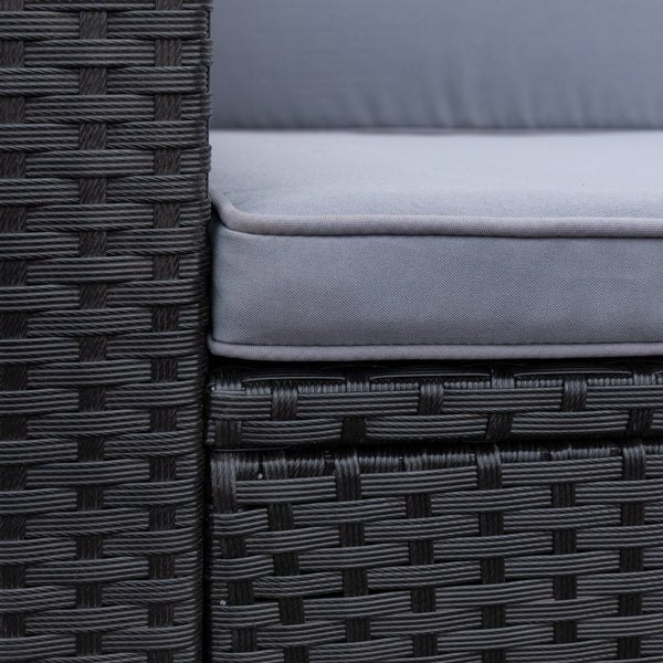 Rattanlounge Set SALERNO anthrazit