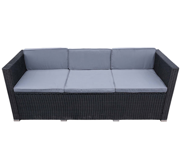 Rattanlounge Set SALERNO anthrazit