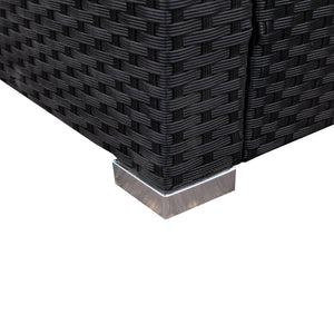 Rattanlounge Set SALERNO anthrazit