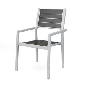 Tisch 180 cm + 2 Stühle + 2 Bänke, anthrazit