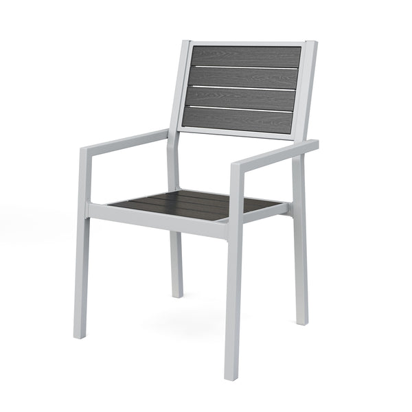 Garden furniture set: table 80 cm + 2 chairs, anthracite