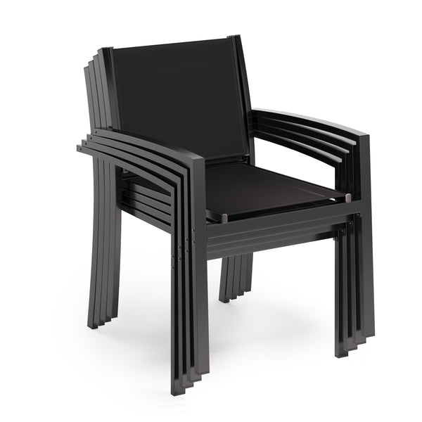 Gartenstuhl 4er Set anthrazit