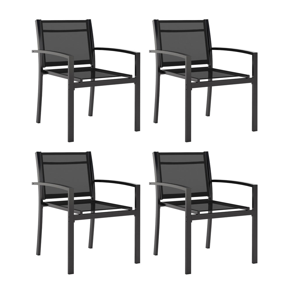 Set di 4 sedie da giardino, antracite 