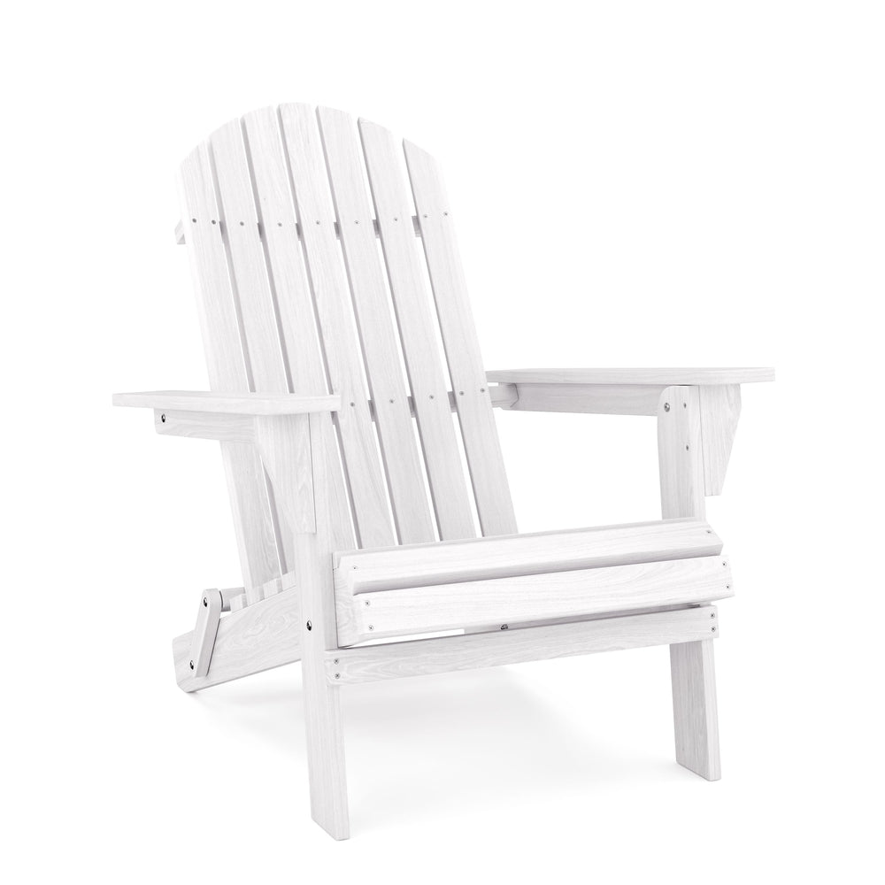 Sedia da giardino in legno ADIRONDACK bianca