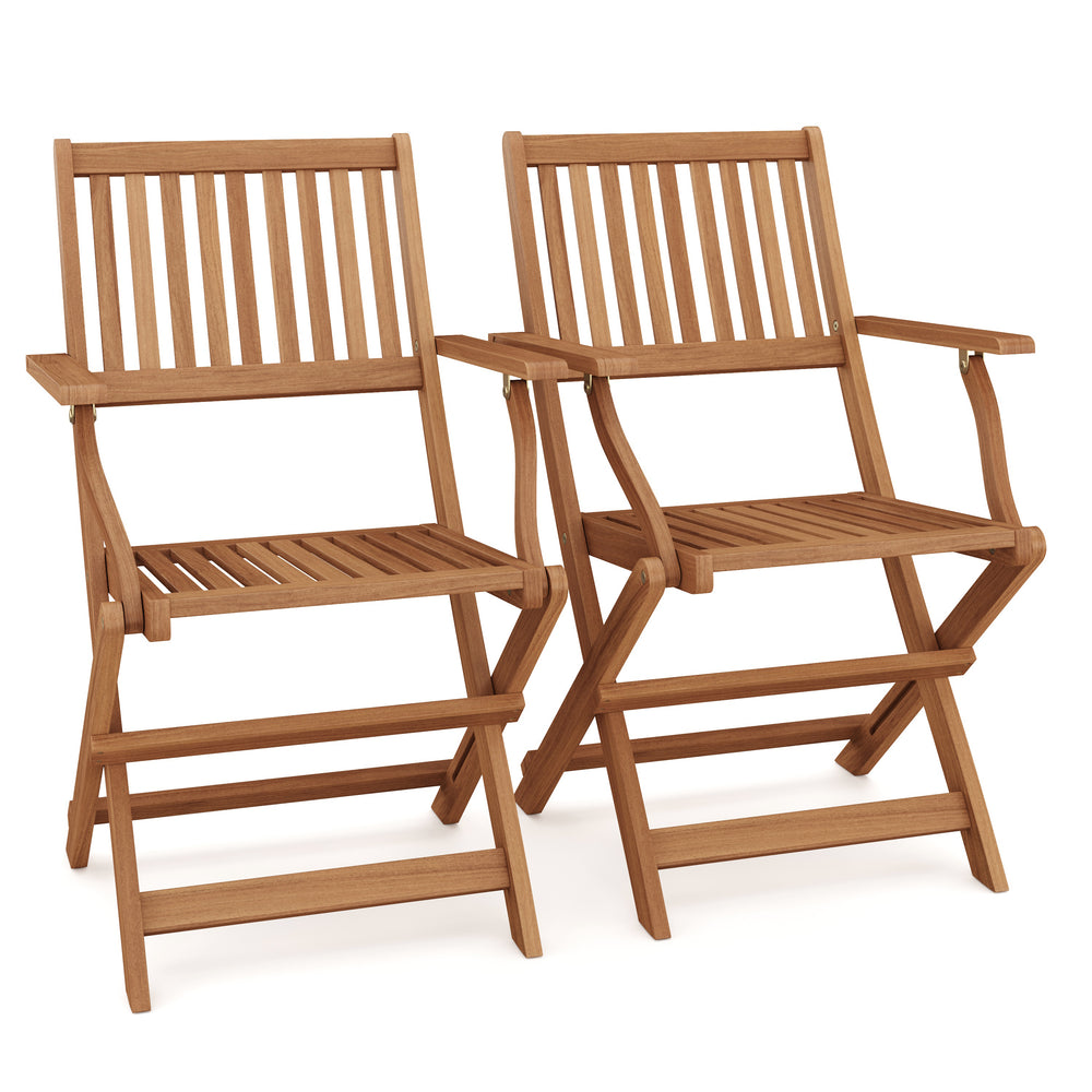 Sedia da giardino pieghevole in legno ALICANTE, set da 2