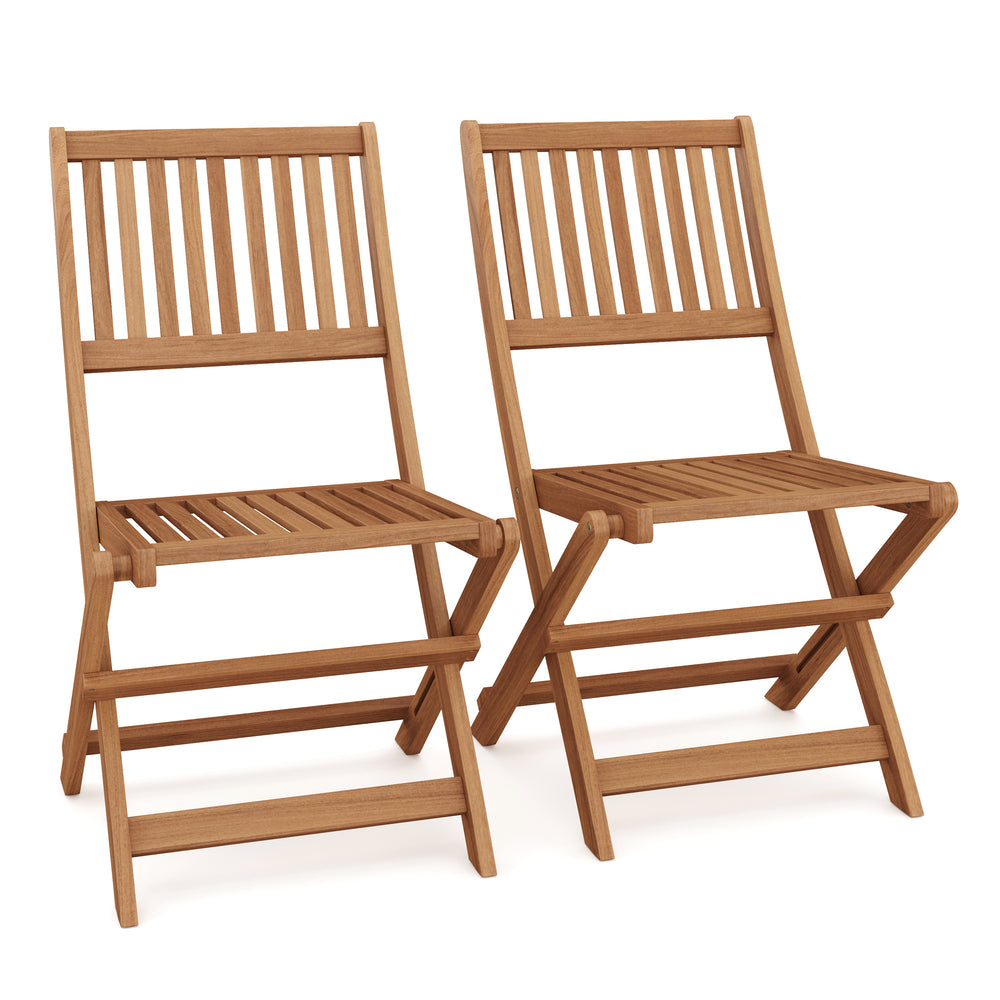 Sedia da giardino pieghevole in legno AMALFI, set da 2