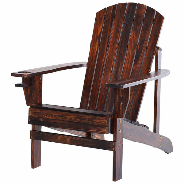 Gartenstuhl Adirondack Massivholz geflammt