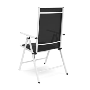 Gartenstuhl EVA 2er Set schwarz/weiss