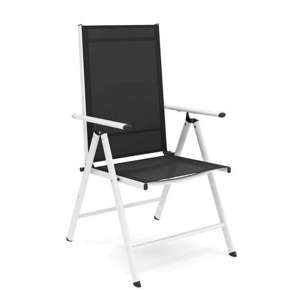 Gartenstuhl EVA 2er Set schwarz/weiss