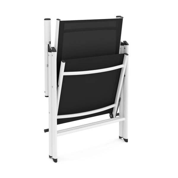 Gartenstuhl EVA 2er Set schwarz/weiss
