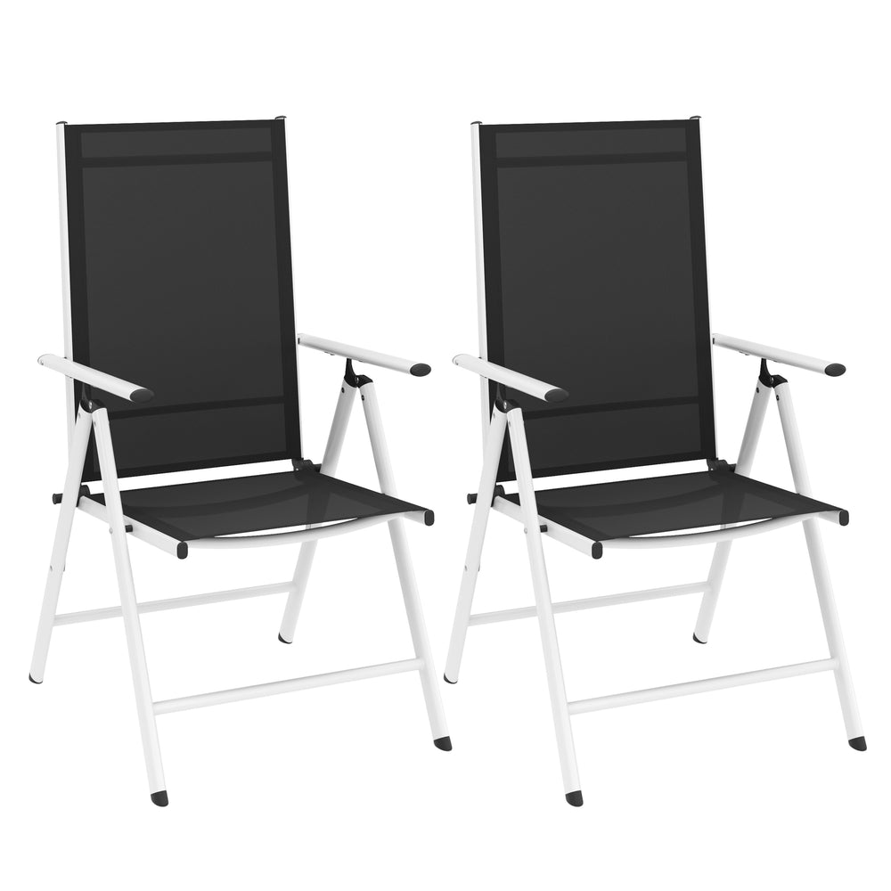 Sedia da giardino EVA, set da 2, nero/bianco