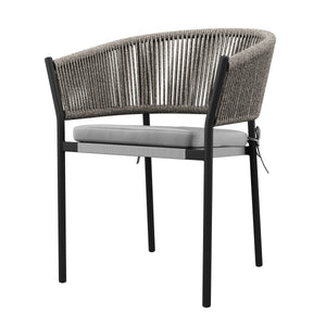 Chaise de jardin HVAR, gris/noir