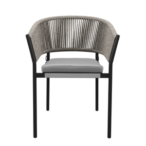 Chaise de jardin HVAR, gris/noir