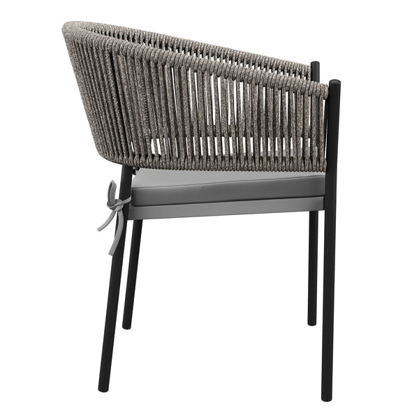 Chaise de jardin HVAR, gris/noir