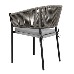 Chaise de jardin HVAR, gris/noir