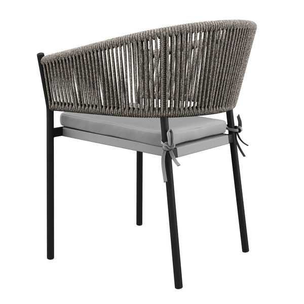 Chaise de jardin HVAR, gris/noir