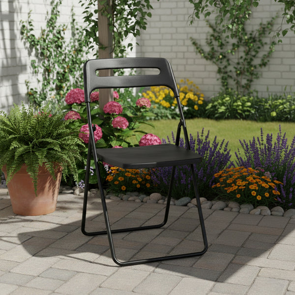 Gartenstuhl KLEO klappbar 4er Set schwarz