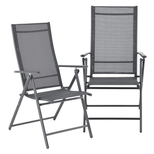 Gartenstuhl Kalamata 2er Set Dunkelgrau