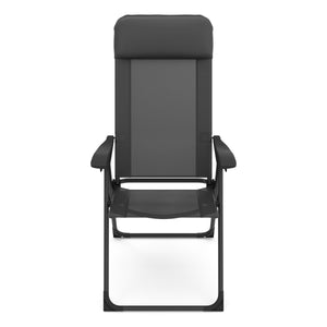 Gartenstuhl LILLIAN 2er Set anthrazit/schwarz