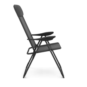 Gartenstuhl LILLIAN 2er Set anthrazit/schwarz