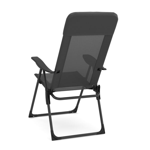 Gartenstuhl LILLIAN 2er Set anthrazit/schwarz