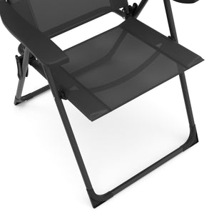 Gartenstuhl LILLIAN 2er Set anthrazit/schwarz