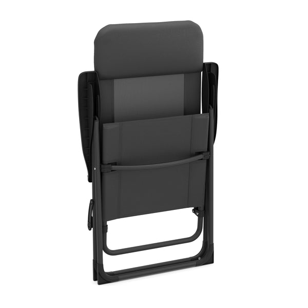 Gartenstuhl LILLIAN 2er Set anthrazit/schwarz