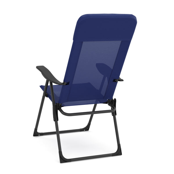 Gartenstuhl LILLIAN 2er Set blau/schwarz