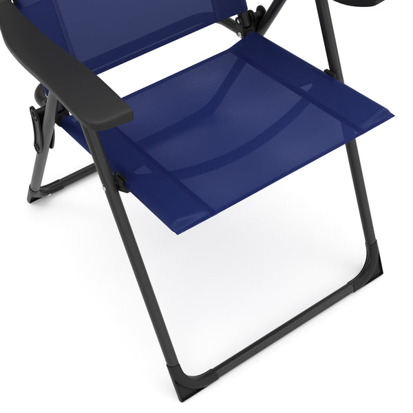 Gartenstuhl LILLIAN 2er Set blau/schwarz