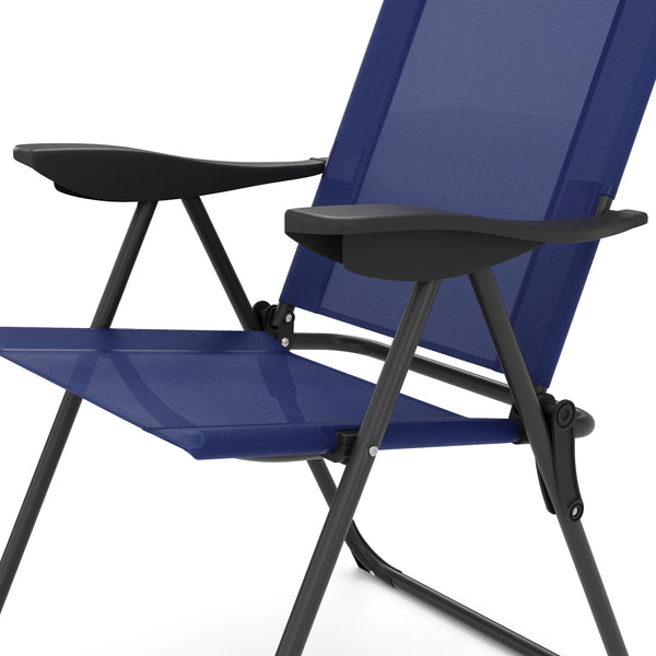 Gartenstuhl LILLIAN 2er Set blau/schwarz