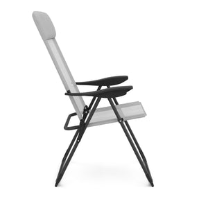 Gartenstuhl LILLIAN 2er Set grau/schwarz