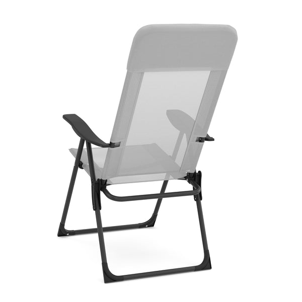 Gartenstuhl LILLIAN 2er Set grau/schwarz